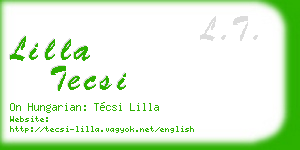 lilla tecsi business card