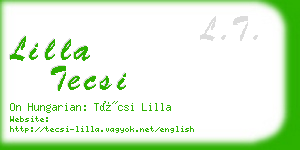 lilla tecsi business card